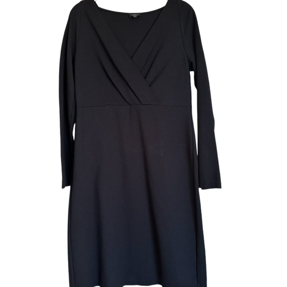 Talbots black dress cross front Size 8